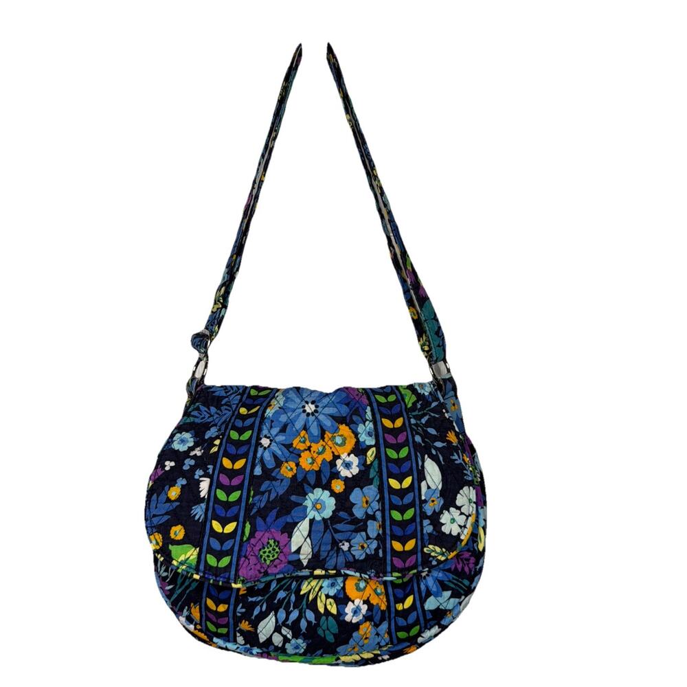 Vera Bradley Purse Very Lizzy Blue Floral Crossbody Handbag Gift
